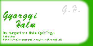 gyorgyi halm business card